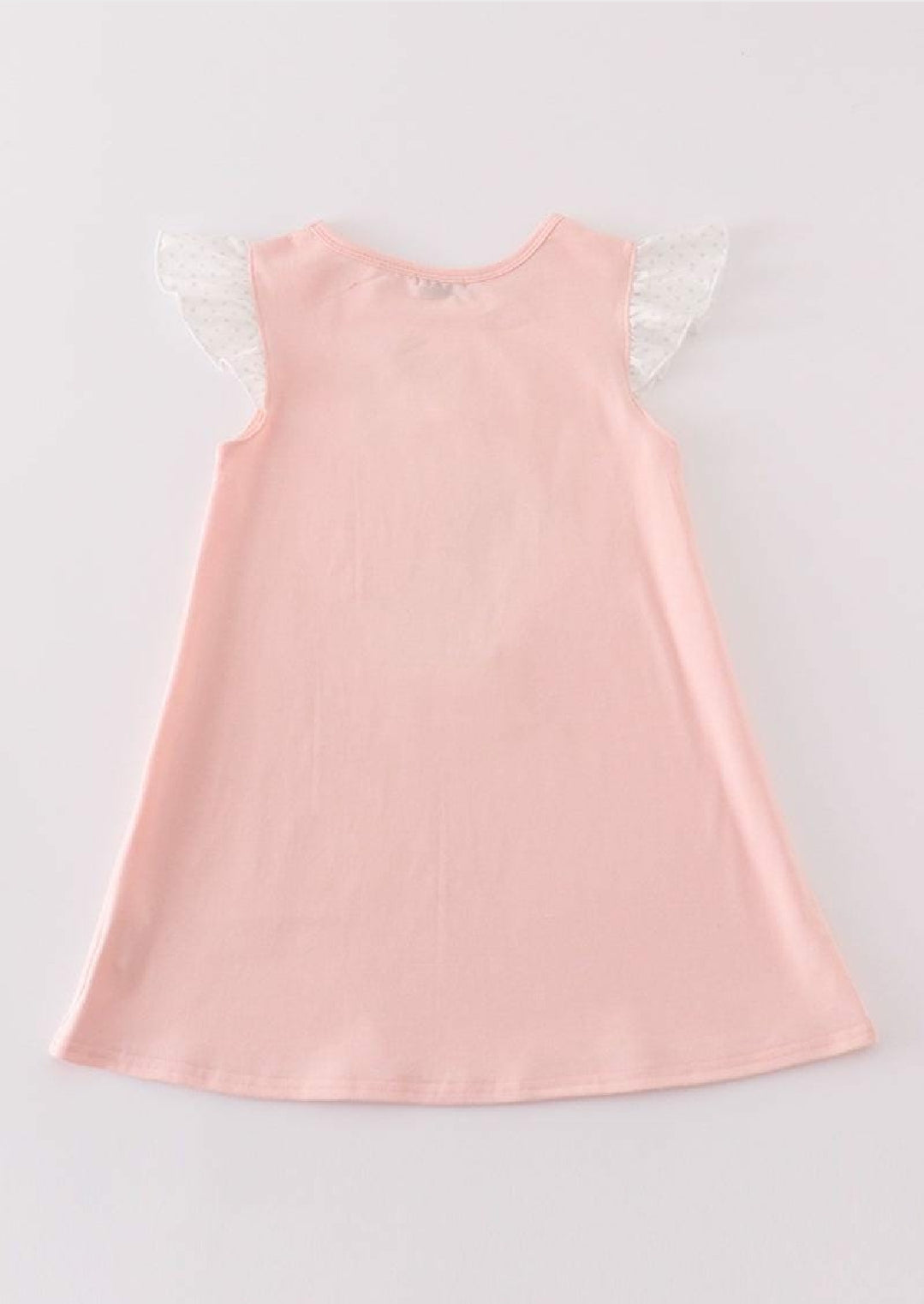 Girl's Boutique Easter Dot Bunny Dress Sibling Matching Embroidered Embroidery