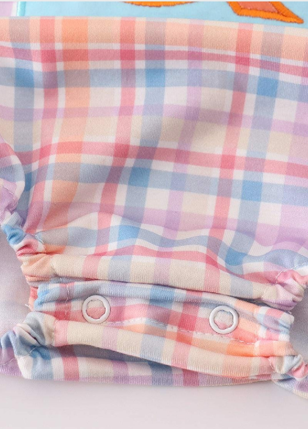 Boy's Boutique Blue Plaid Fish Embroidered Embroidery Boy Bubble Romper Sibling Matching Summer