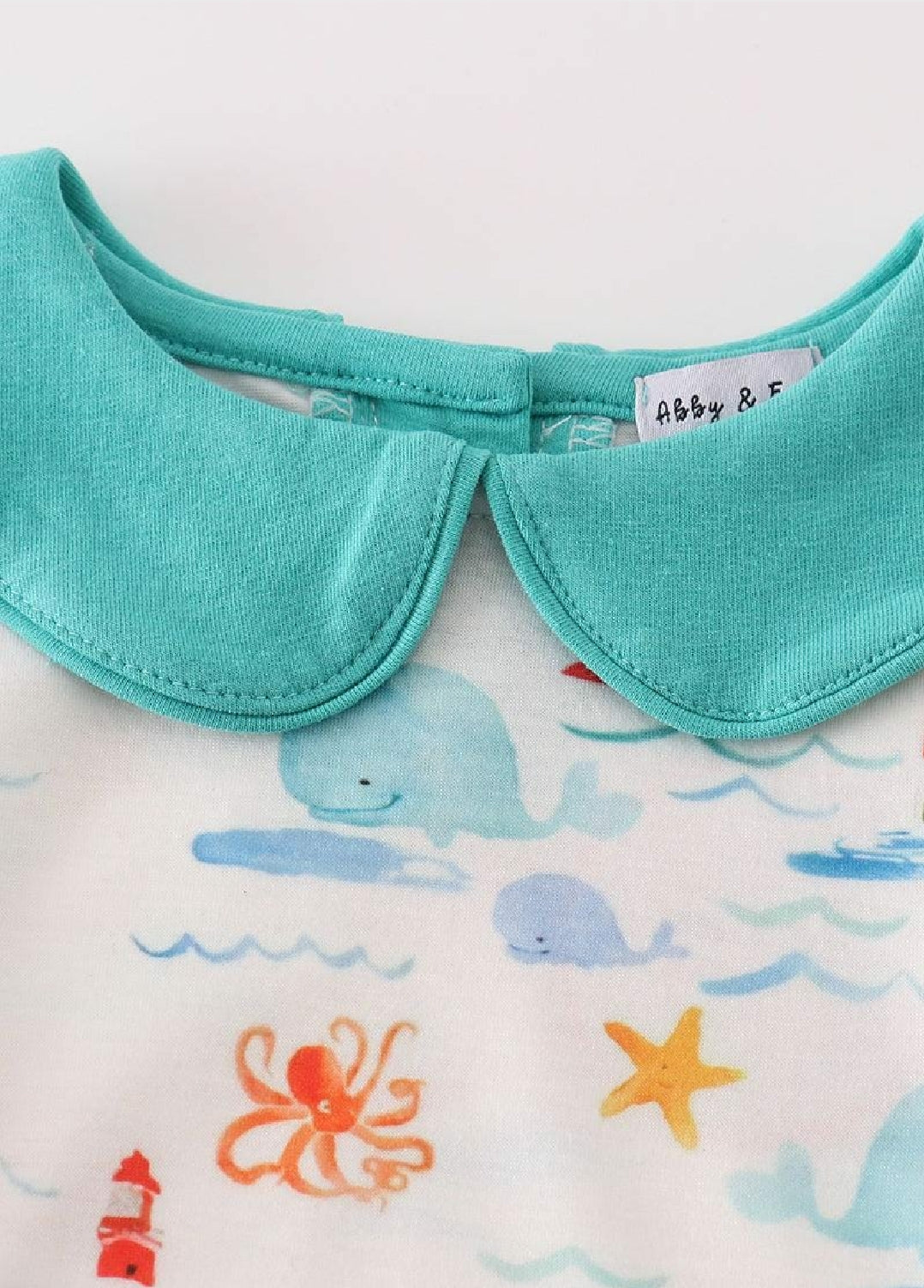 Boy's Boutique Whale Lighthouse Print Boy Bubble Outfit Matching Sibling
