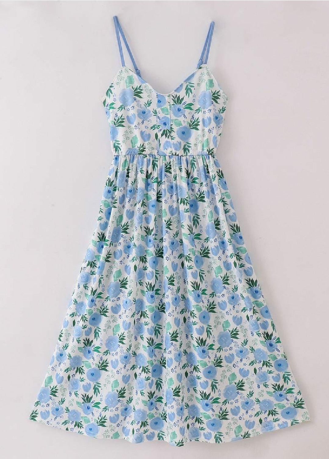 Women's Boutique Cotton Tranquil Garden Floral Dress Mommy And Me Sibling Matching