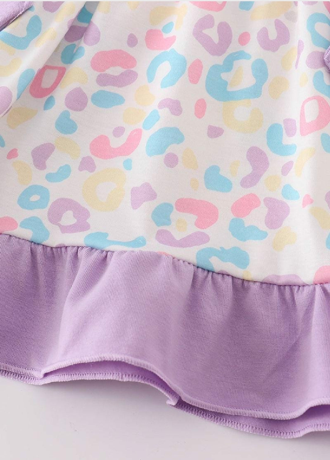 Girl's Boutique Easter Purple Bunny French Knot Two Piece Set Sibling Matching Embroidered Embroidery