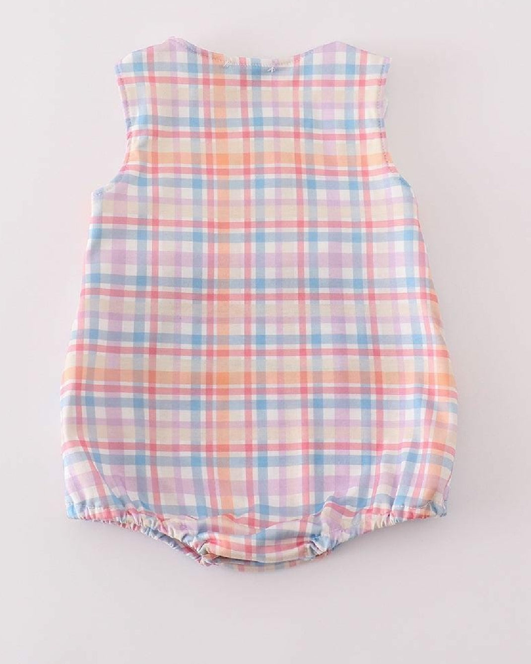 Boy's Boutique Blue Plaid Fish Embroidered Embroidery Boy Bubble Romper Sibling Matching Summer