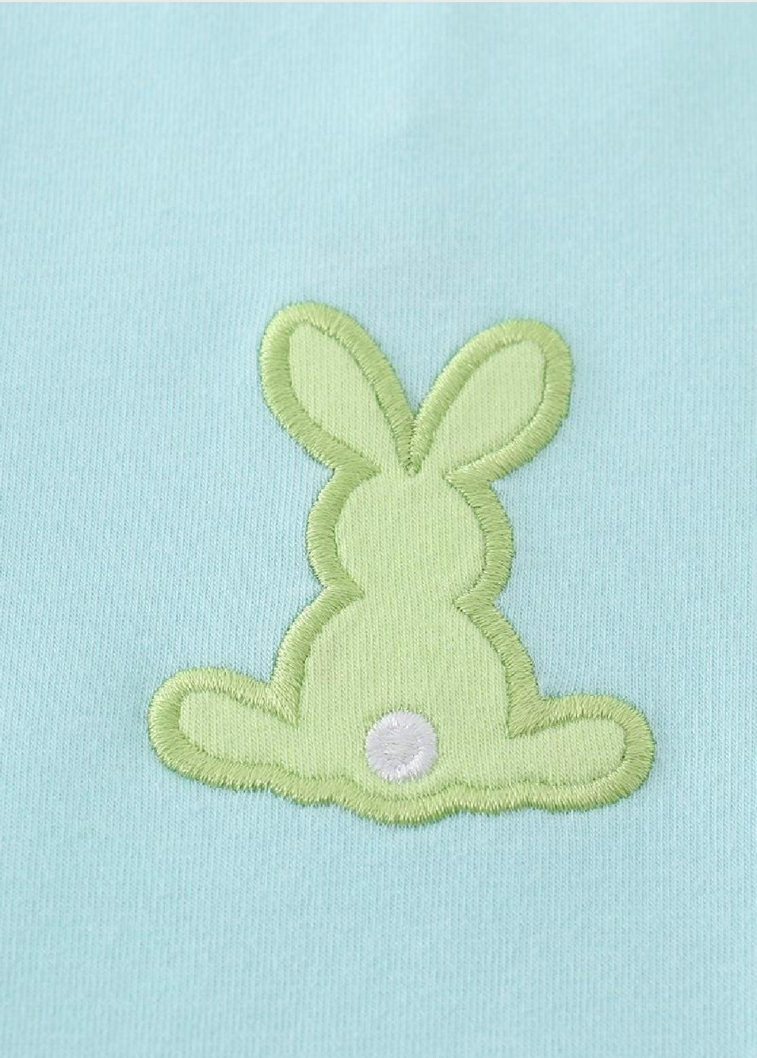 Boy's Boutique Premium Mint Easter Bunny Embroidered Boy Top Matching Sibling