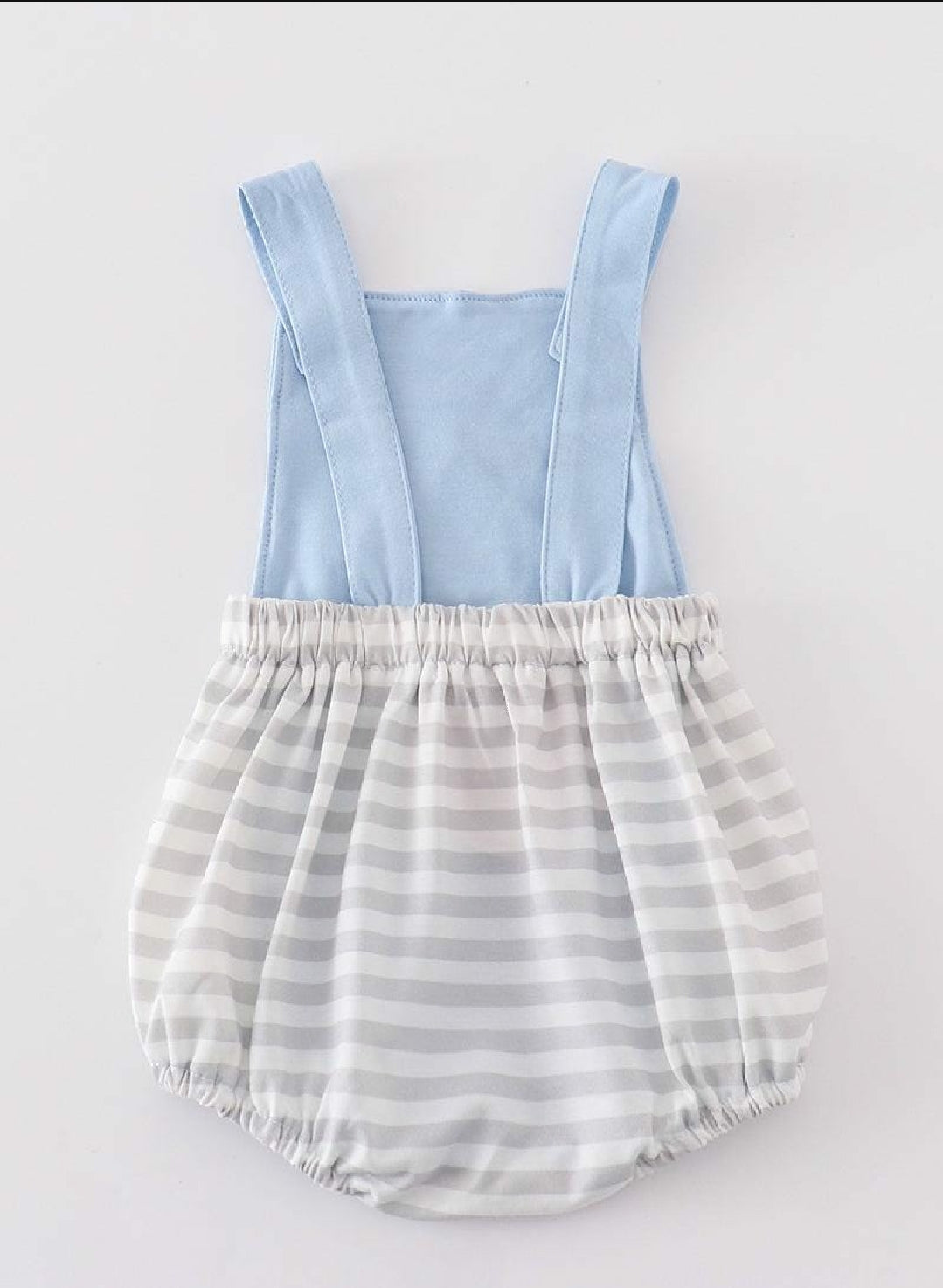 Boy's Boutique Blue Carousel Applique Boy Bubble Romper Sibling Matching Summer