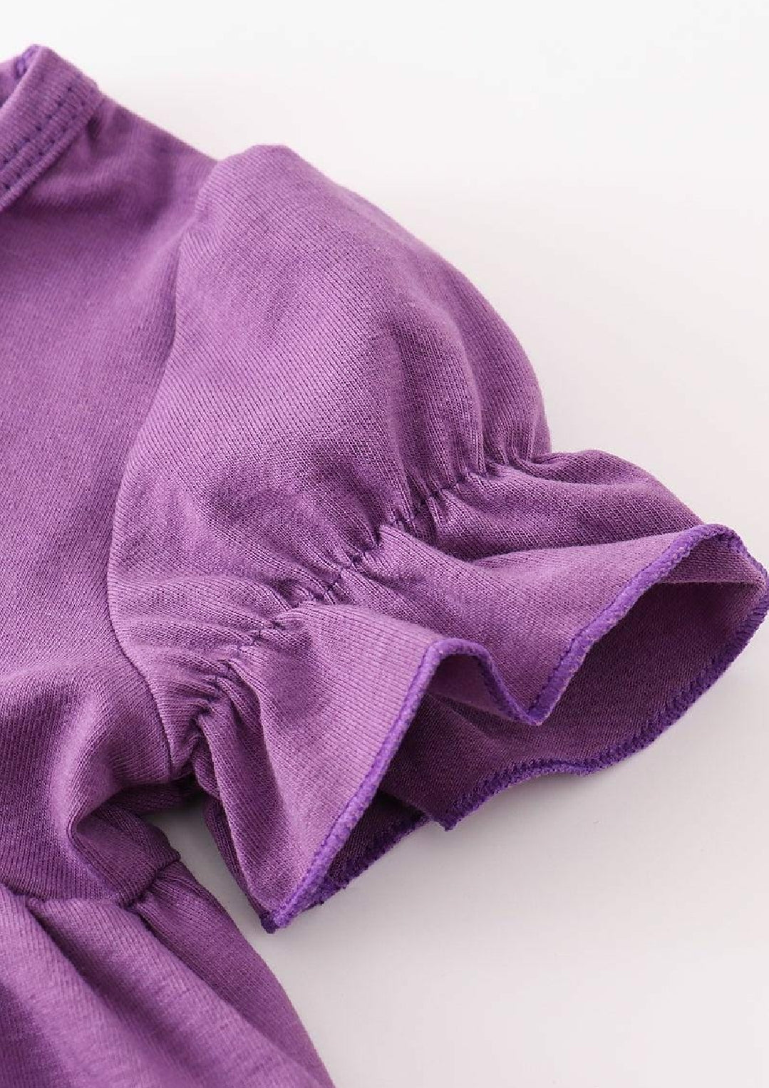 Girl's Boutique Cotton Purple Boo Halloween Embroidered Girl Bloomer Set