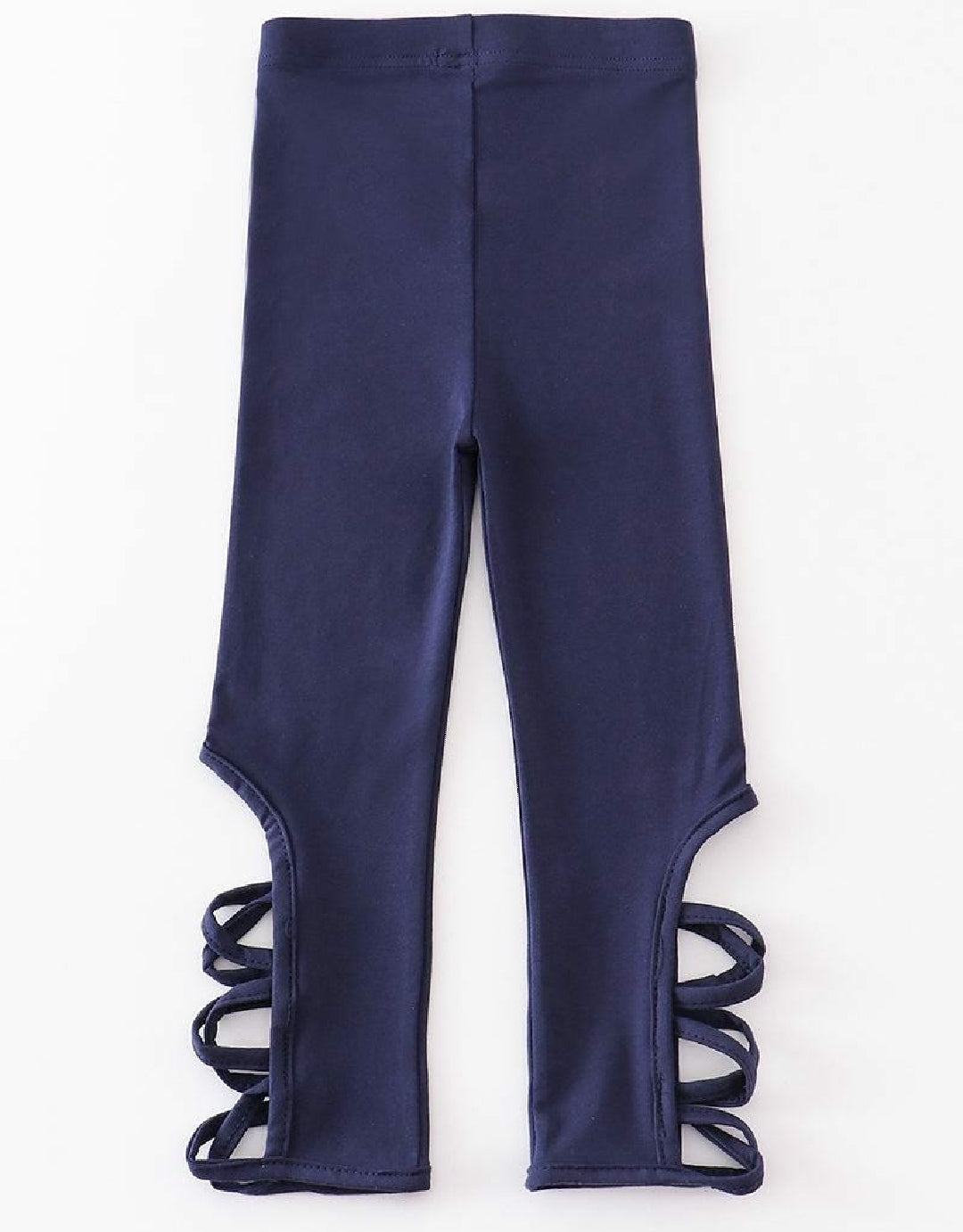 Girl's Boutique Navy Hollow Out Leggings