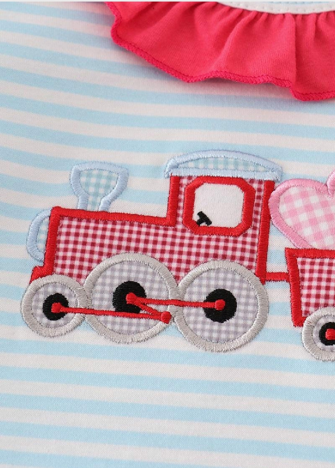 Girl's Boutique Pink Truck Heart Applique Bloomer Set Embroidery Embroidered Matching Sibling