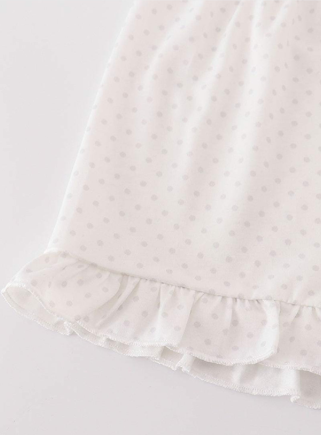 Girl's Boutique Easter Dot Bunny Two Piece Short Set Outfit Sibling Matching Embroidered Embroidery