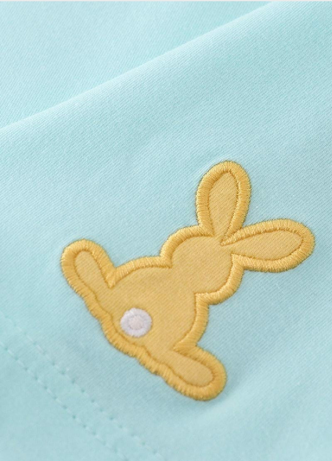 Girl's Boutique Premium Mint Easter Bunny Embroidered Bloomer Set Outfit Matching Sibling