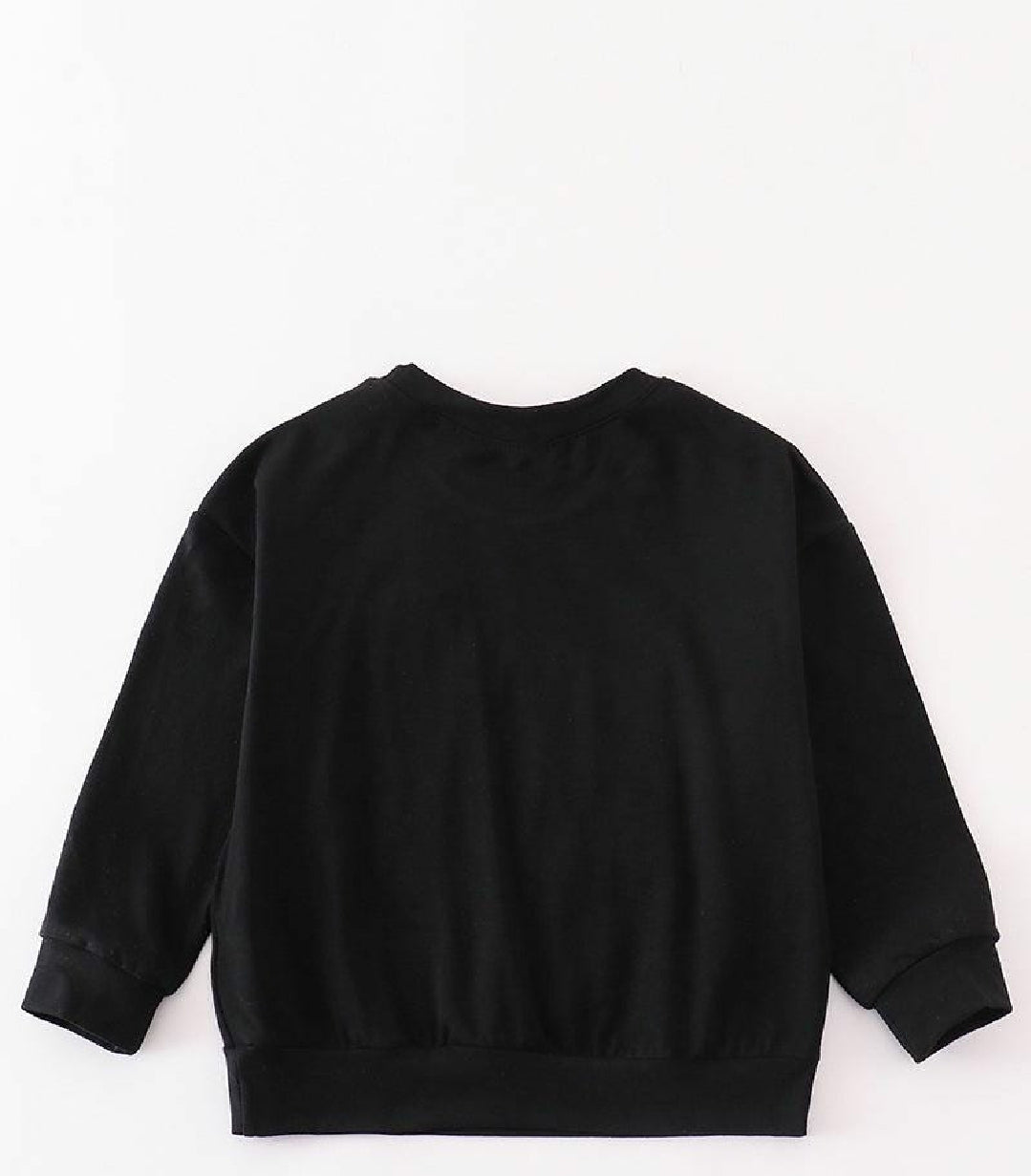 Women's Boutique Halloween Boo Chenille Patch Embroidered Embroidery Sweater Sibling And Parent Matching Mommy And Me