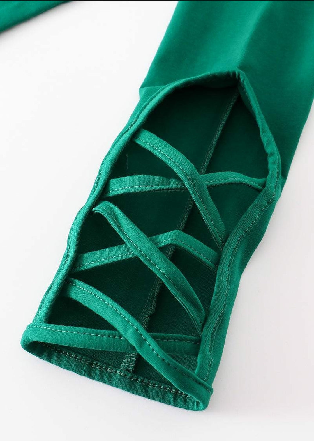 Girl's Boutique Green Hollow Out Leggings