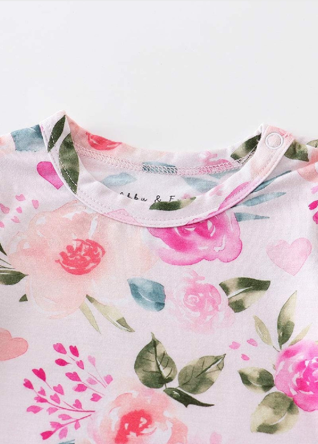 Girl's Boutique Pink Floral Print Bamboo Baby Bubble Romper One Piece Outfit