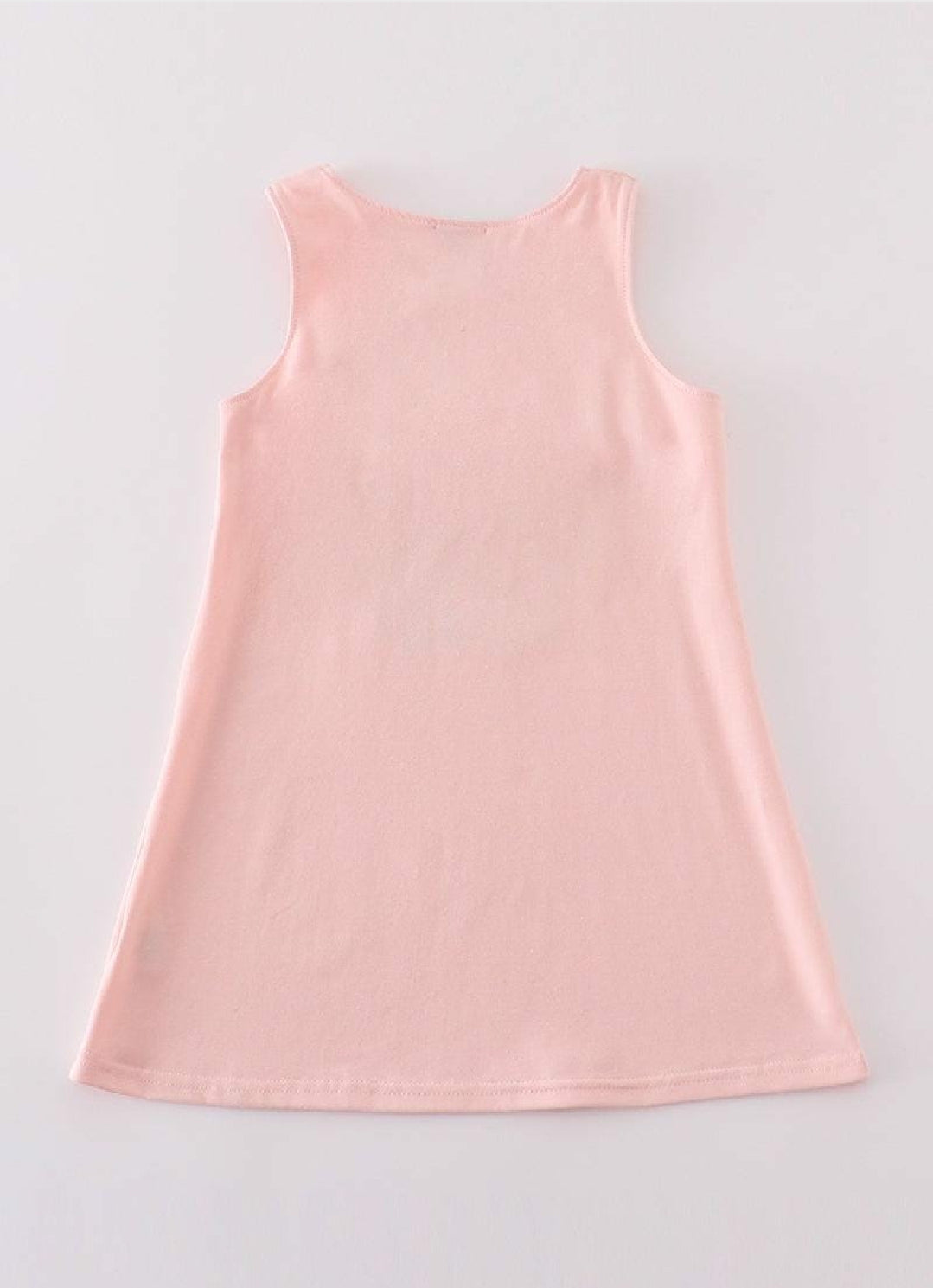 Girl's Boutique Pink Easter Bunny Floral Applique Embroidered Embroidery Dress Matching Sibling