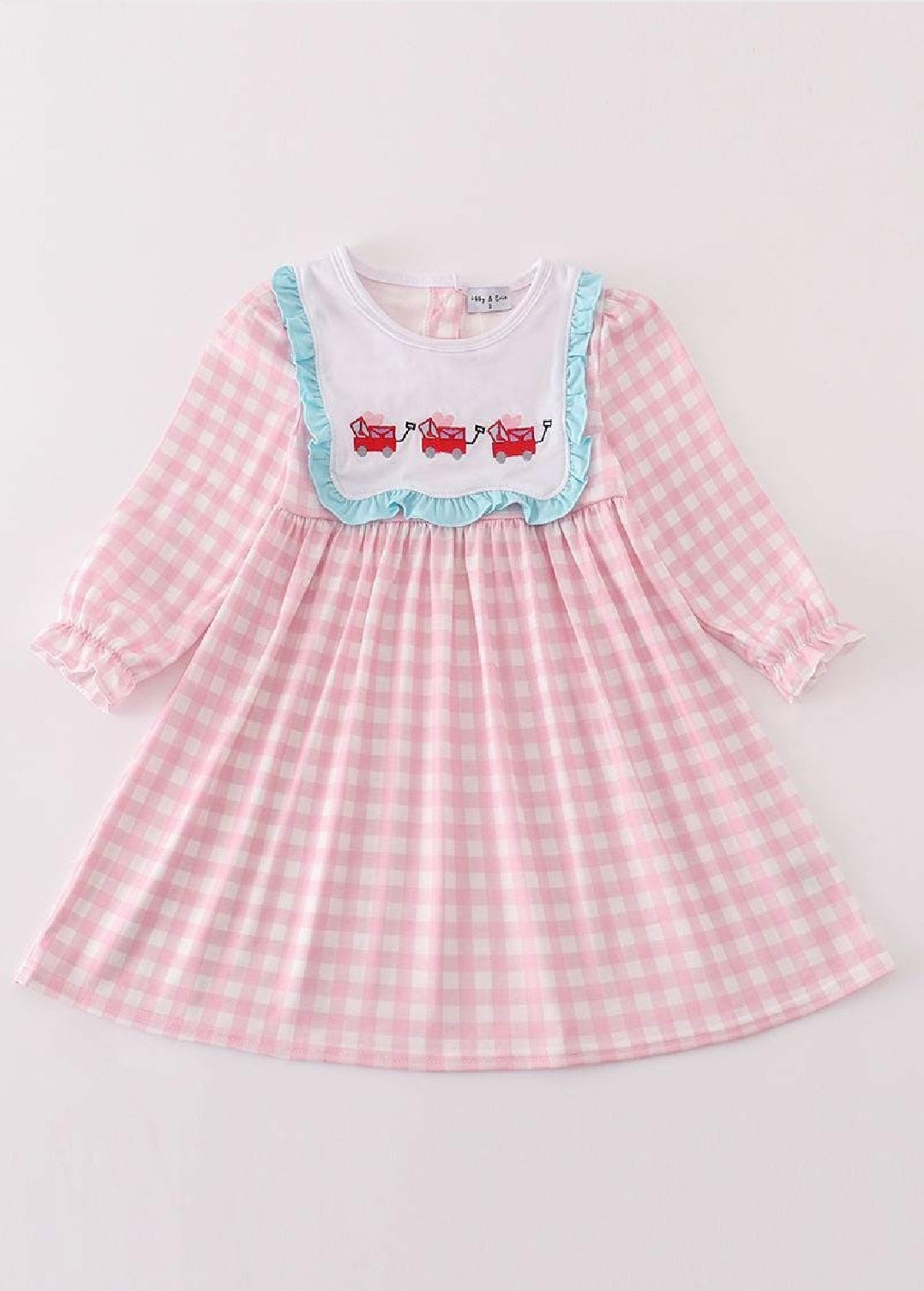 Girl's Boutique Valentine's Day Heart Envelope Stripe Embroidery Embroidered Dress Matching Sibling