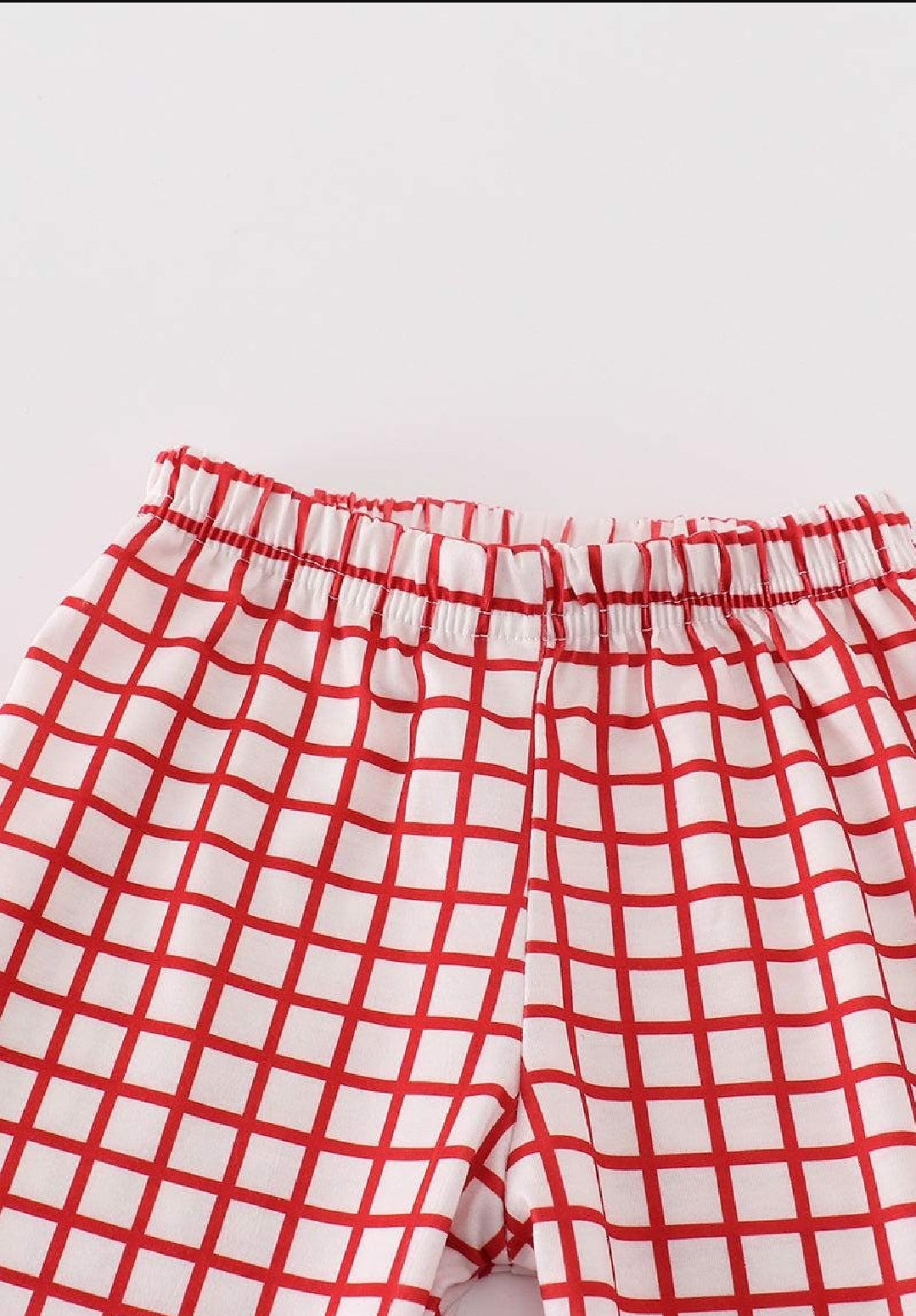 Boys Boutique Red Valentine's Day Heart Embroidery Embroidered 2 Piece Pant Set Outfit Matching Sibling