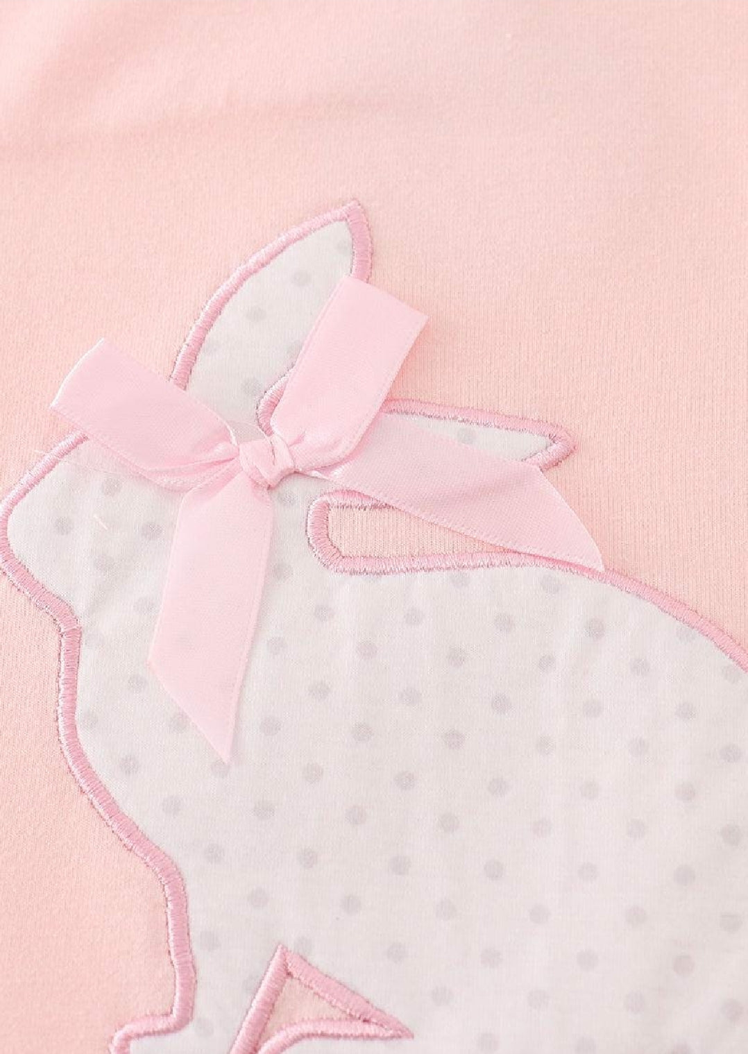 Girl's Boutique Easter Dot Bunny Dress Sibling Matching Embroidered Embroidery