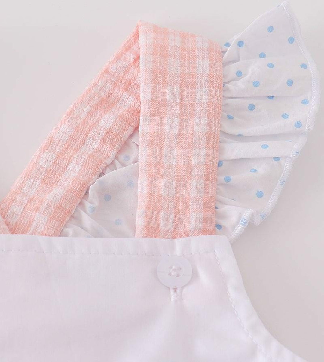 Girl's Boutique Premium Easter Bunny Pink Gingham Dress Sibling Matching Embroidered Embroidery