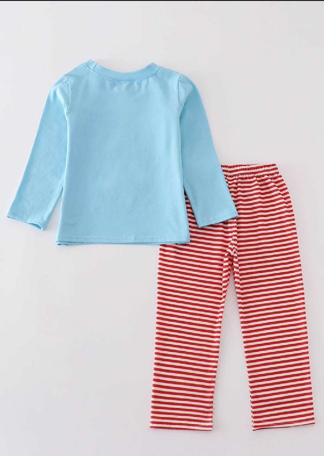 Boys Boutique Valentine's Day Heart Duck Embroidery Embroidered 2 Piece Pant Set Outfit Matching Sibling