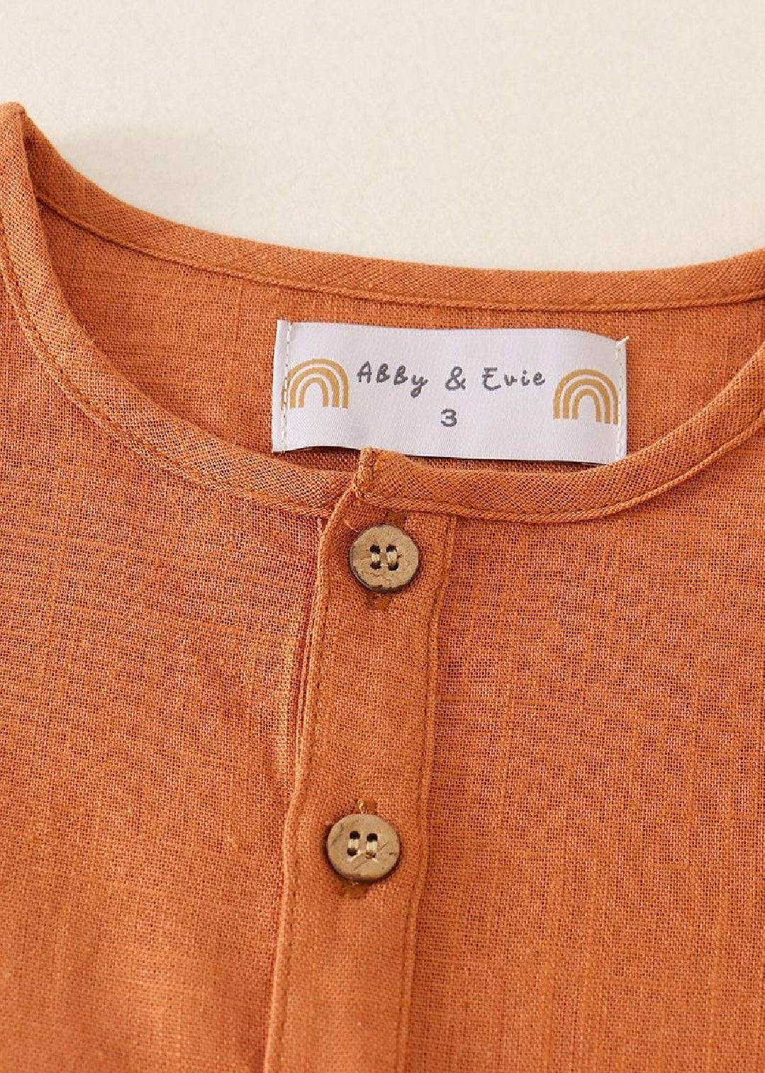 Boy's Boutique Rust Brown Woven Button Dress Shirt Matching Sibling
