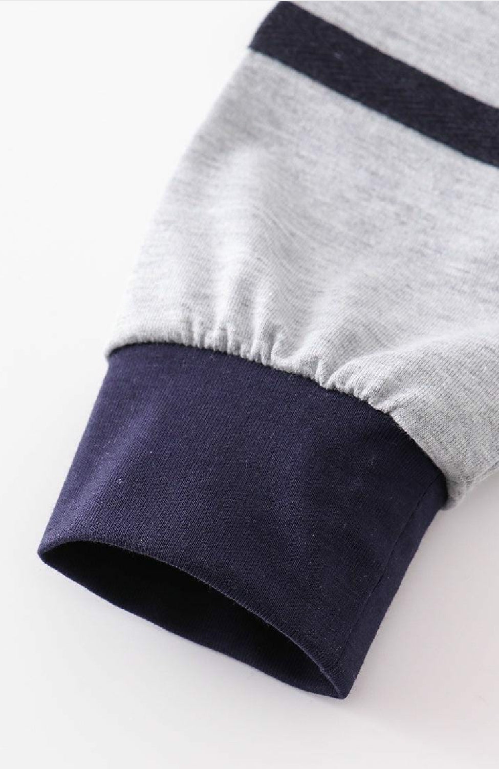 Boy's Boutique Gray And Navy Football Applique Embroidered Embroidery Hoodie Outfit Matching Sibling
