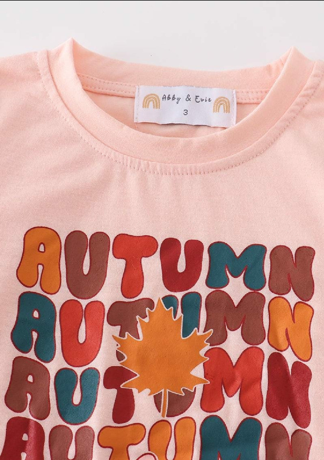 Girl's Boutique Coral Autumn Fall Girl Long Sleeve Top