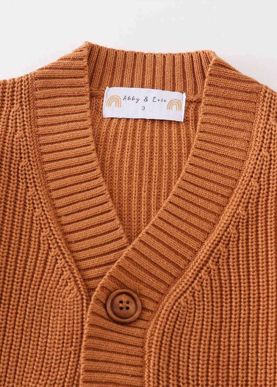 Girl's or Boy's Boutique Khaki Pocket Cardigan Sweater Matching Sibling