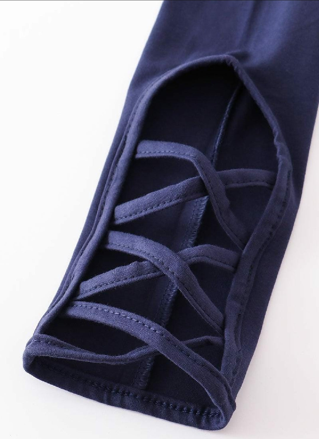 Girl's Boutique Navy Hollow Out Leggings