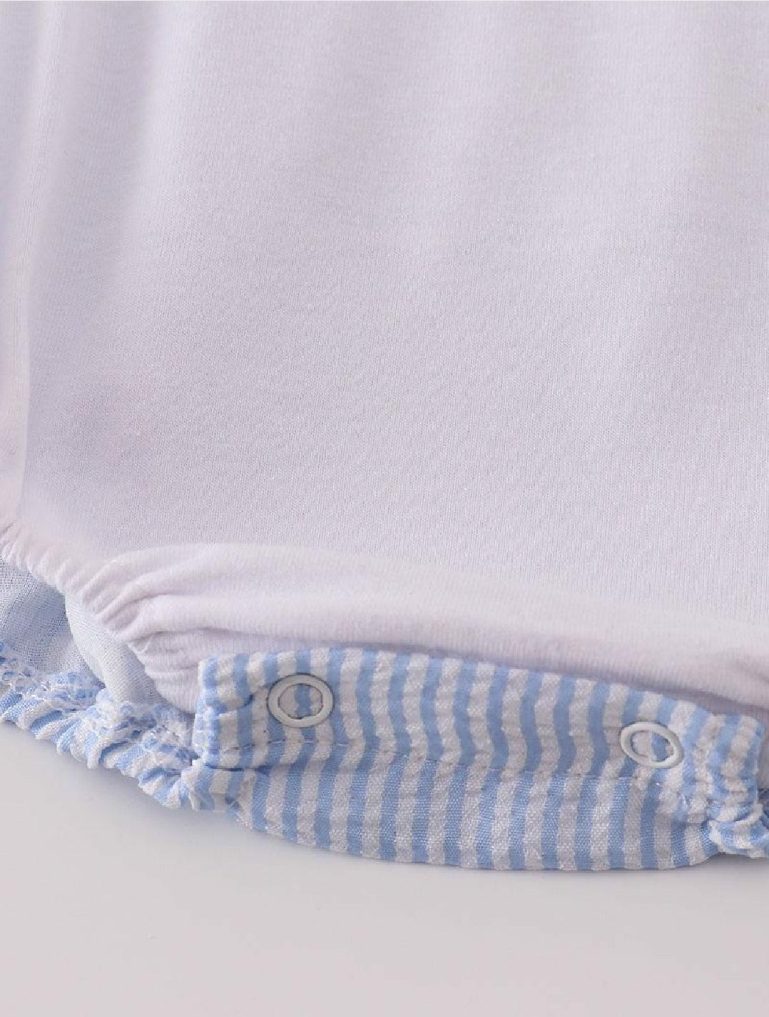 Boy's Boutique Blue Mouse Character Embroidery Embroidered Seersucker Bubble Romper Sibling Matching