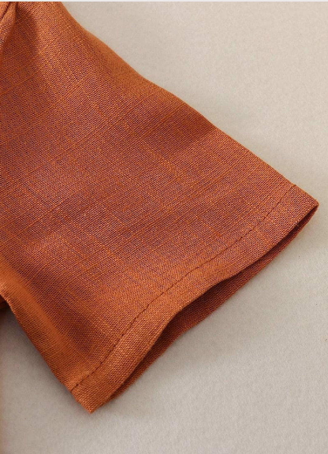 Boy's Boutique Rust Brown Woven Button Dress Shirt Matching Sibling