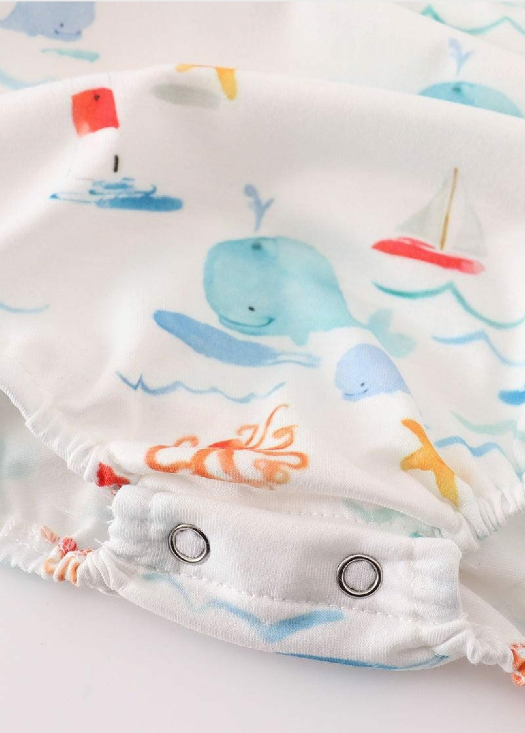 Boy's Boutique Whale Lighthouse Print Boy Bubble Outfit Matching Sibling