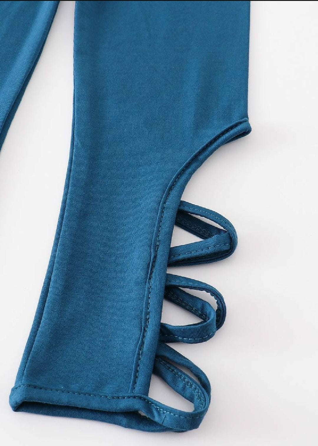 Girl's Boutique Blue Hollow Out Leggings