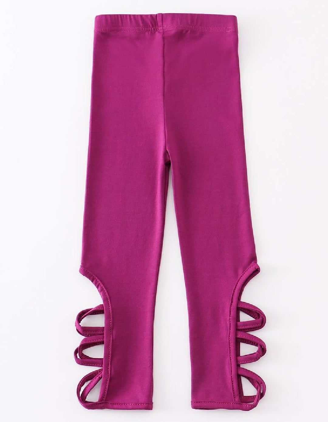 Girl's Boutique Purple Hollow Out Leggings Dance Sports