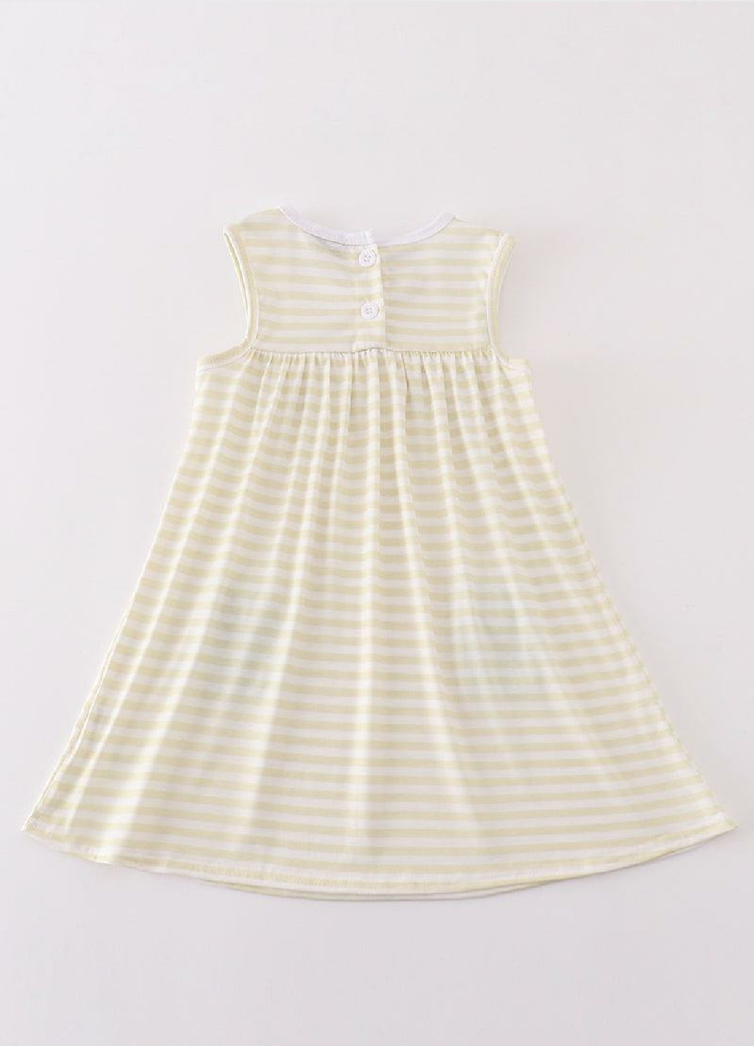 Girl's Boutique Yellow Easter Bunny Girl Embroidered Embroidery Dress Matching Sibling