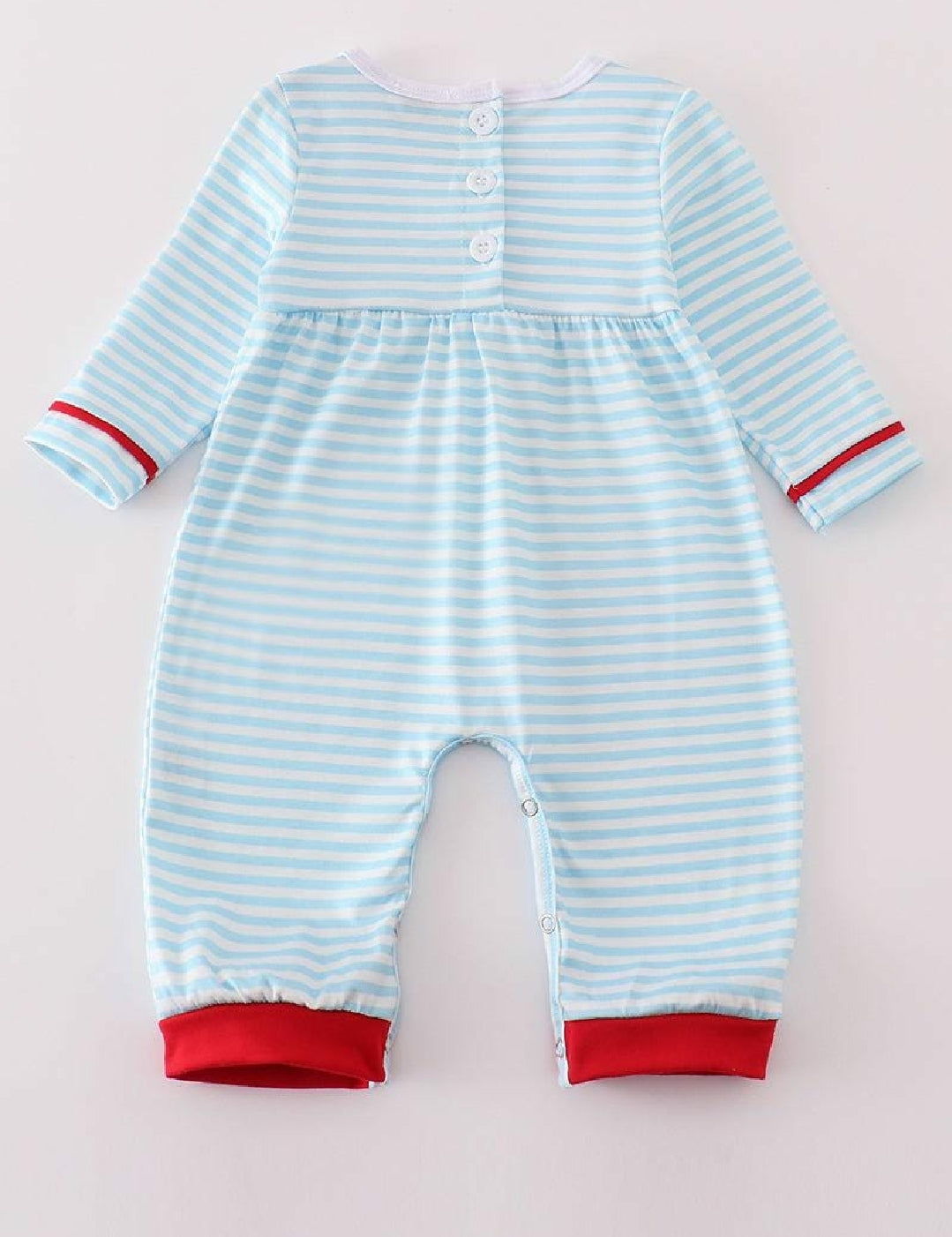 Boys Boutique Valentine's Day Heart Envelope Stripe Embroidery Embroidered Romper Matching Sibling