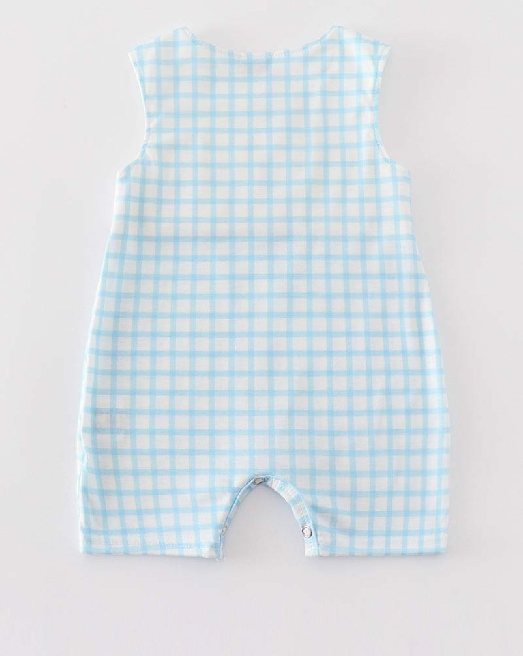 Boy's Boutique Blue Easter Cross Lamb Embroidered Embroidery Romper Outfit Matching Sibling