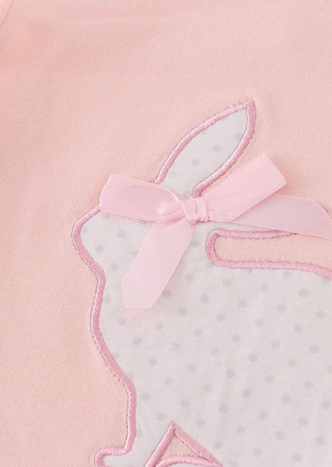 Girl's Boutique Easter Dot Bunny Two Piece Short Set Outfit Sibling Matching Embroidered Embroidery