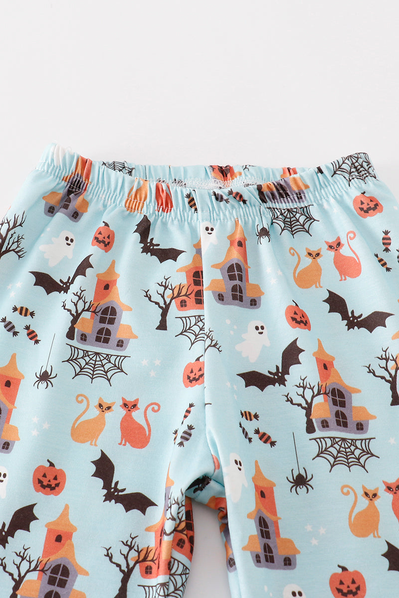 Boy's Boutique Blue Ghost Bats Halloween Lounge Set Matching Sibling