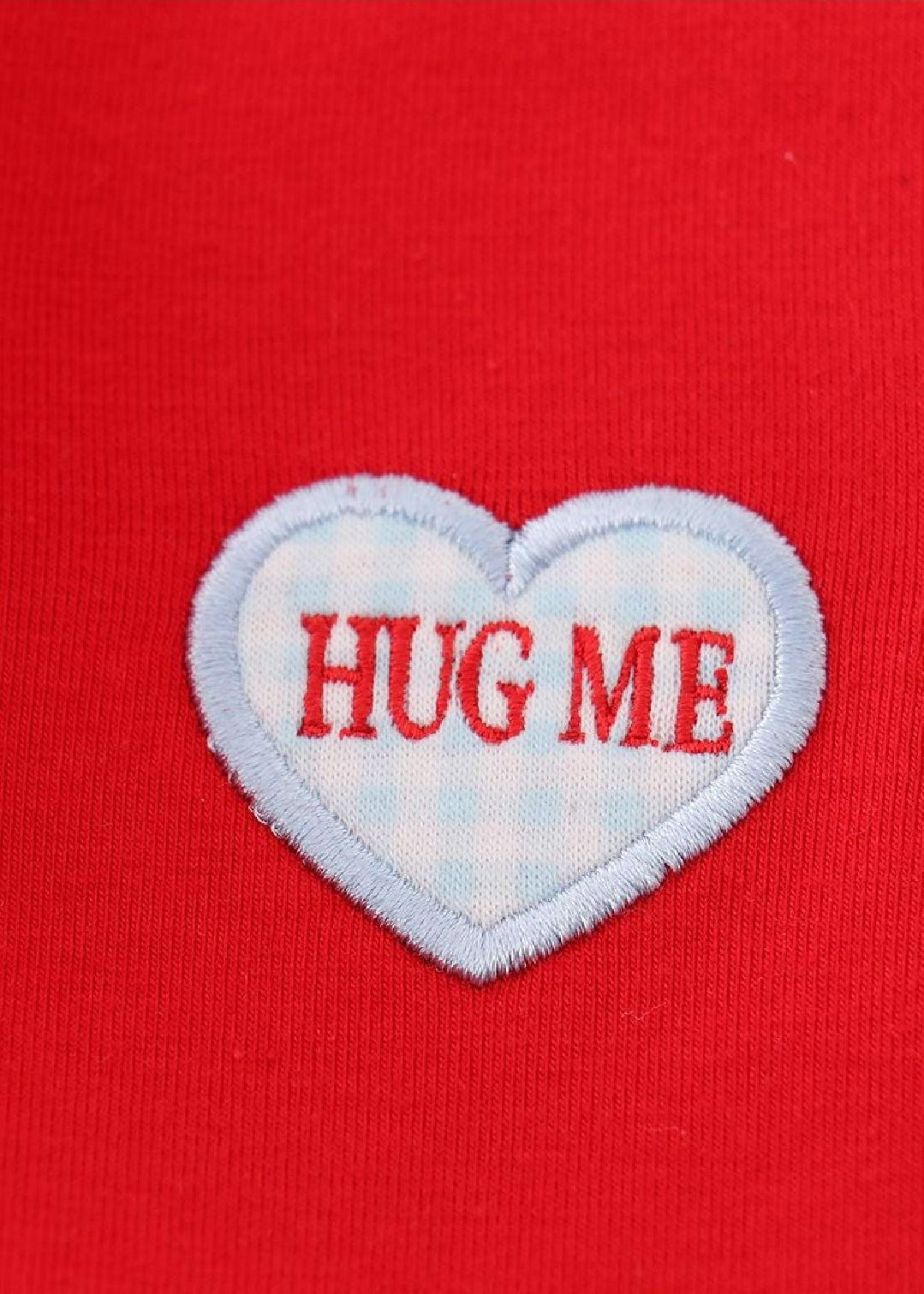 Girl's Boutique Premium Red Valentine Heart Applique Embroidery Embroidered Romper Matching Sibling