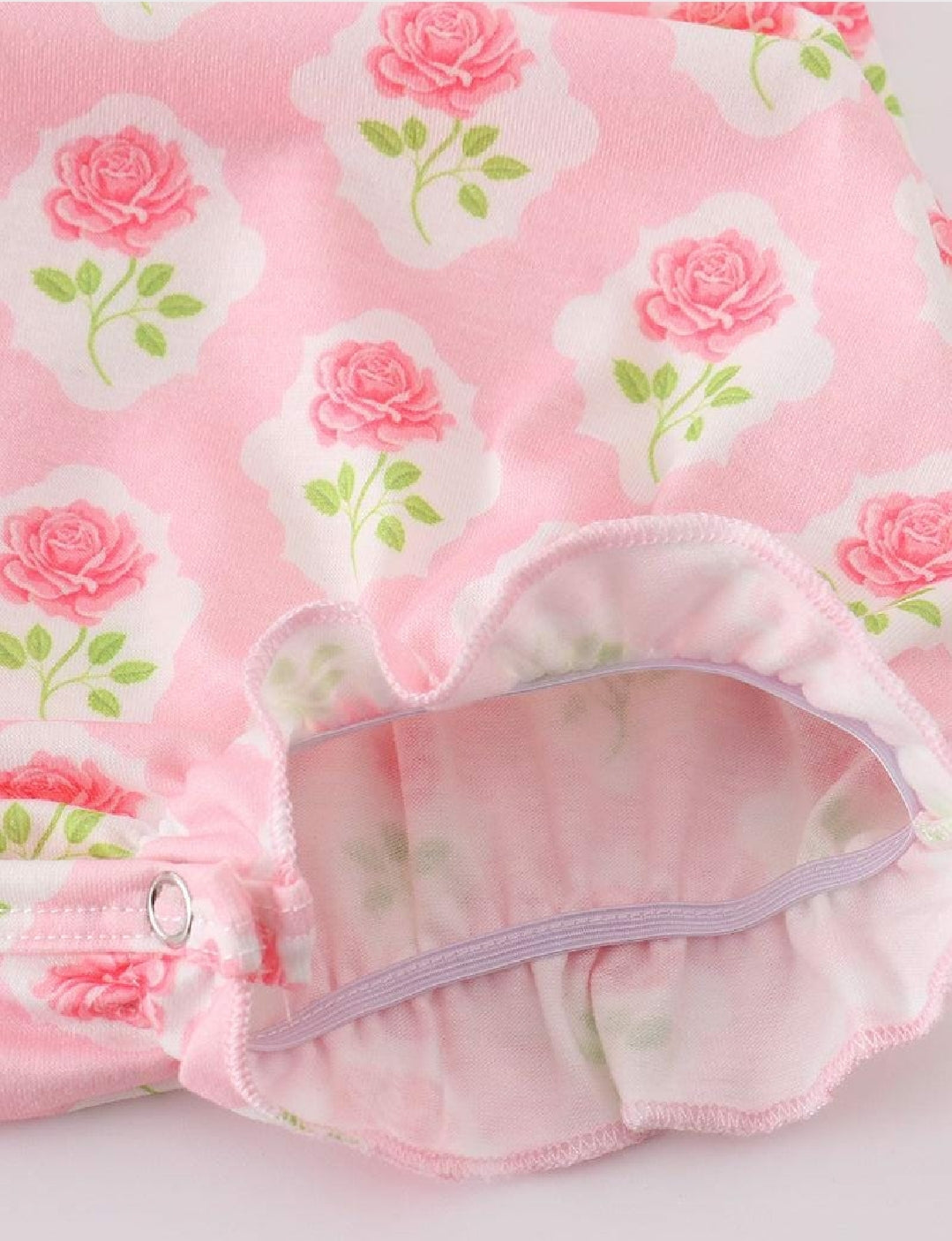 Girl's Boutique Pink Floral Easter Bunny Applique Girl Embroidered Embroidery Bubble Romper Matching Sibling