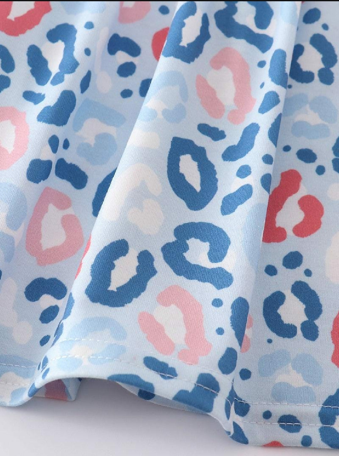 Girl's Boutique Patriotic I Love USA Animal Print Tunic Shorts 2 Piece Set 4th of July Sibling Matching