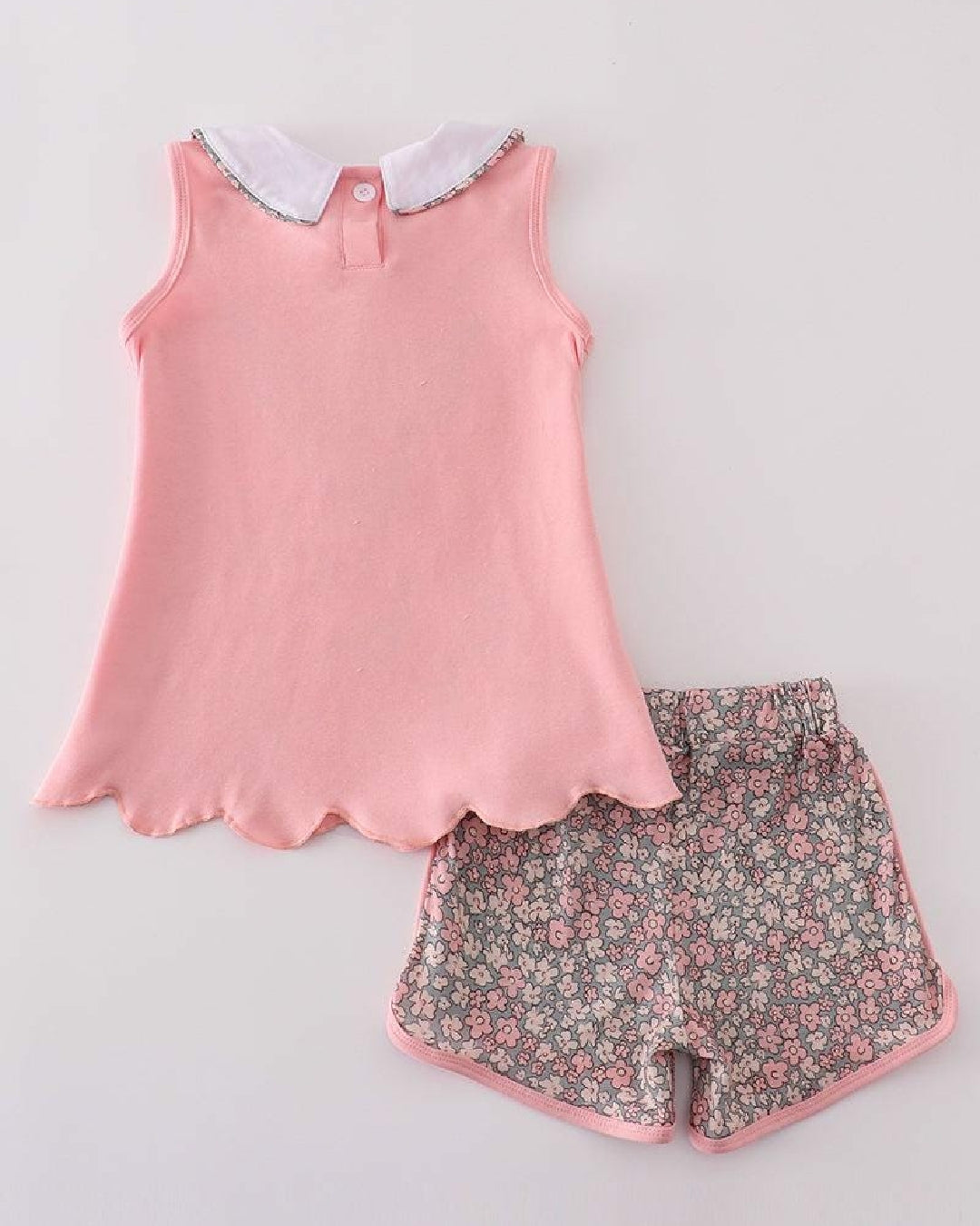 Girl's Boutique Pink Highland Cow Applique Embroidered Embroidery Short Set Outfit Matching Sibling