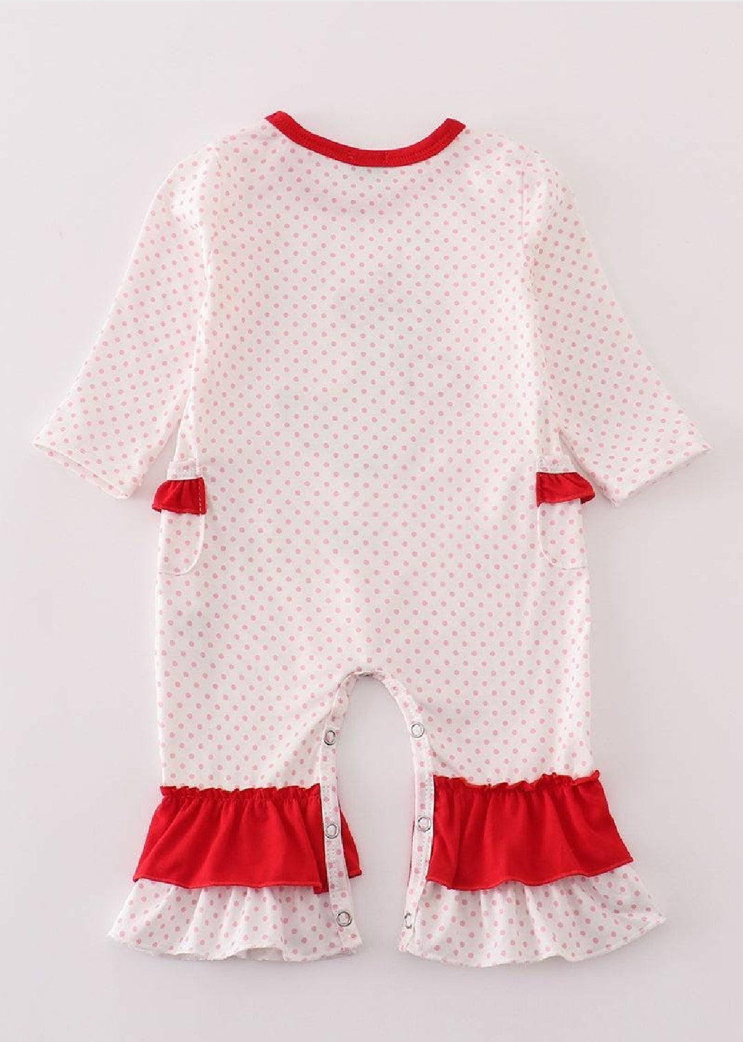Girl's Boutique Valentine Dinosaur Heart Applique Embroidery Embroidered Romper Matching Sibling