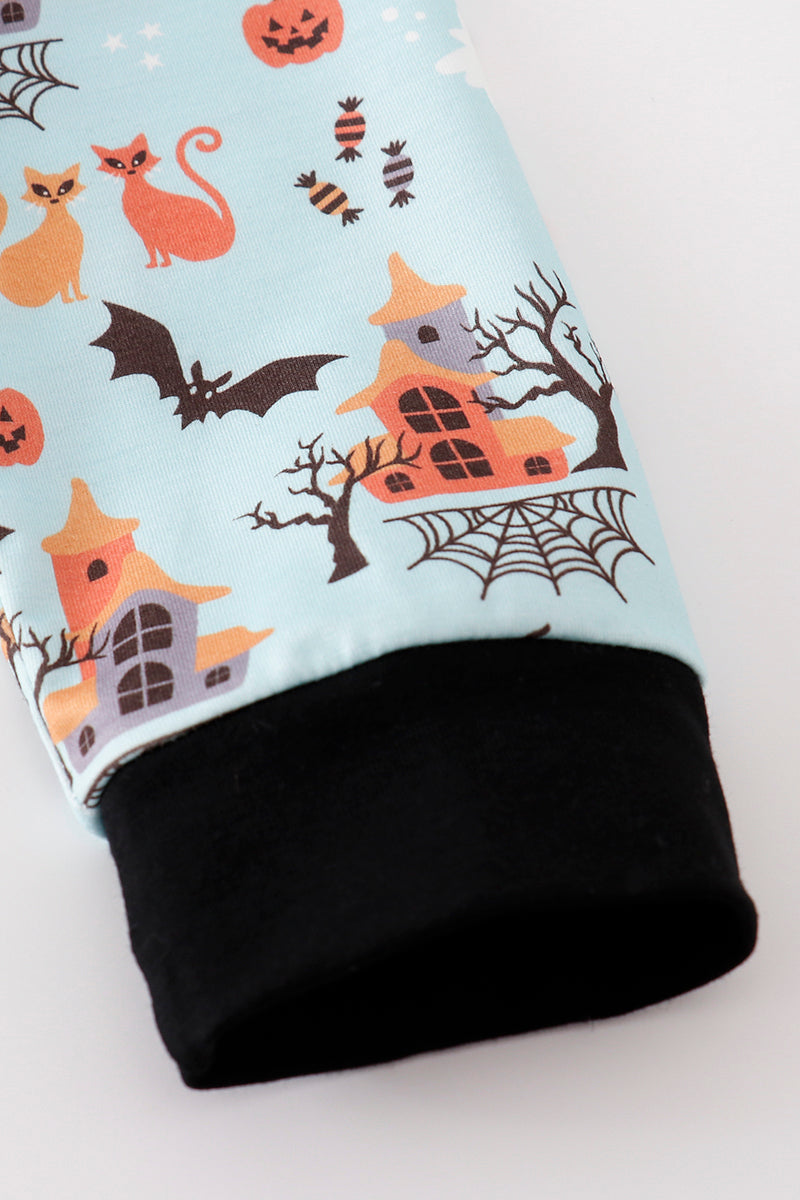 Boy's Boutique Blue Ghost Bats Halloween Lounge Set Matching Sibling