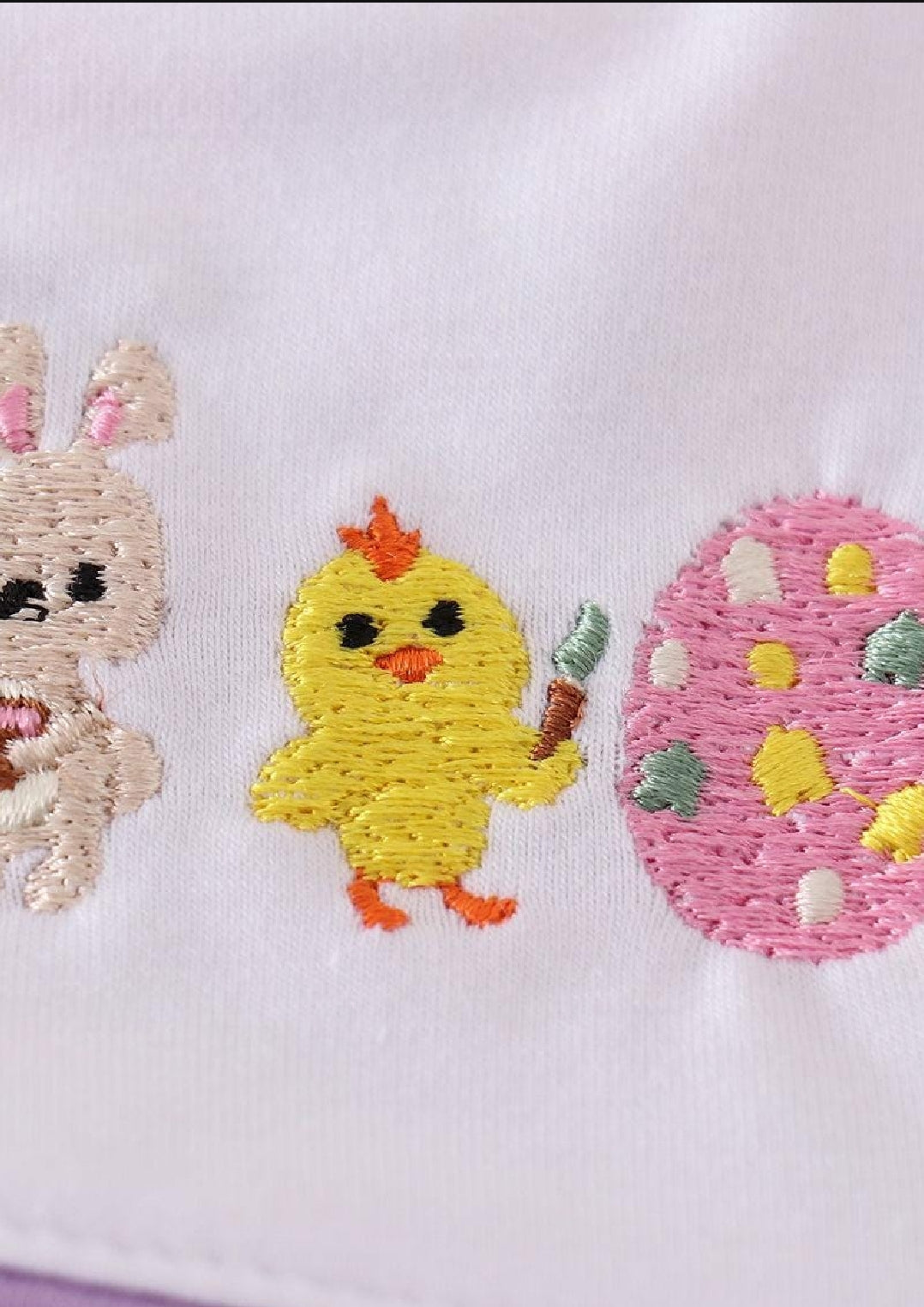 Girl's Boutique Easter Floral Bunny Egg Embroidered Embroidery Two Piece Short Set Outfit Matching Sibling