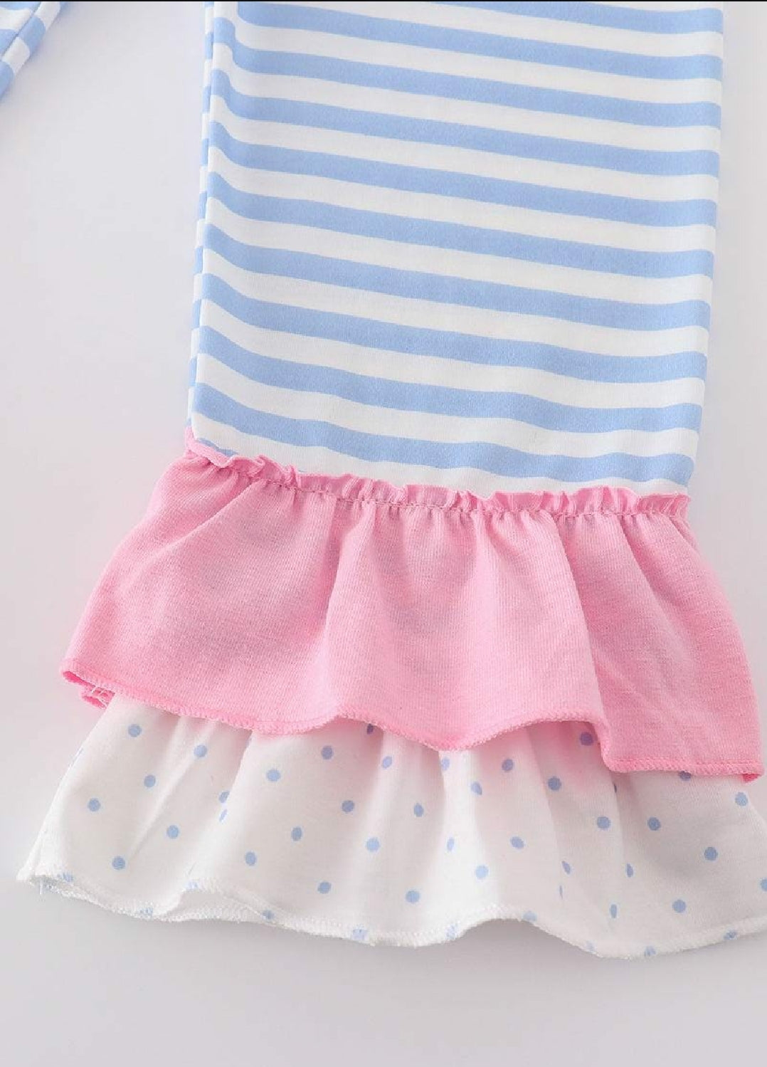Girl's Boutique Pink Stripe Valentine Heart Puppy Embroidery Embroidered Romper Matching Sibling