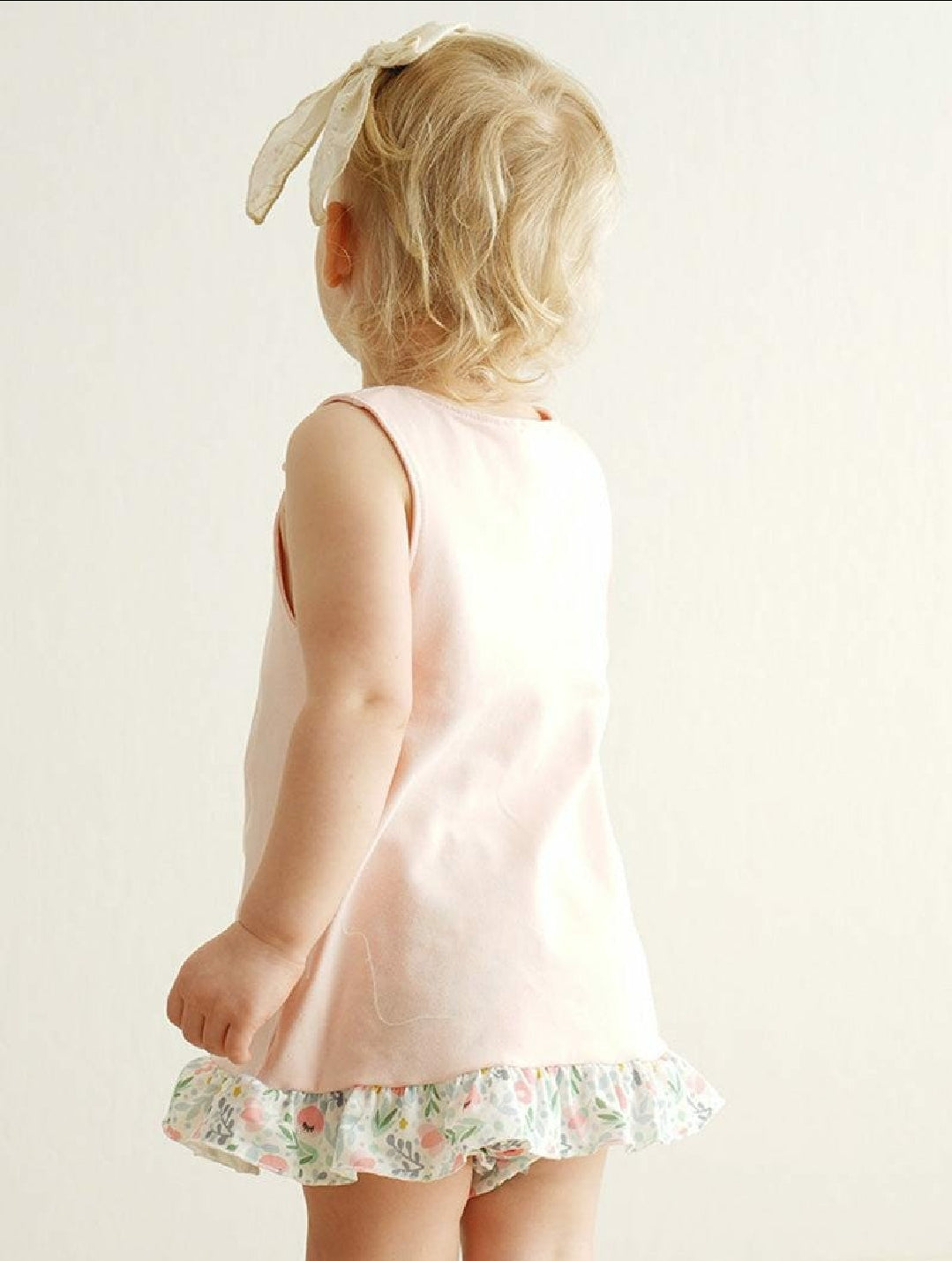 Girl's Boutique Pink Easter Bunny Floral Applique Embroidered Embroidery Bloomer Set Matching Sibling
