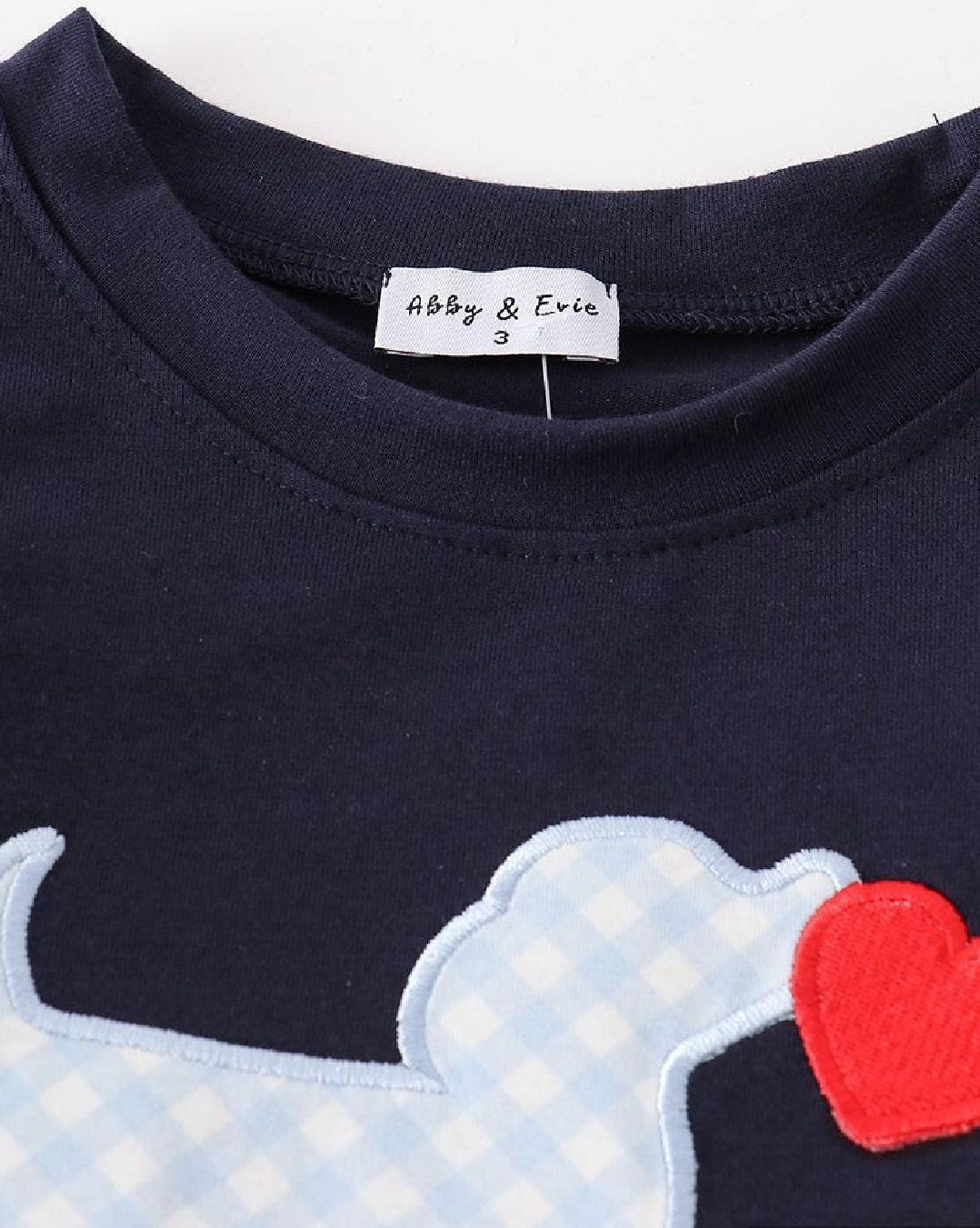 Boys Boutique Valentine's Day Heart Navy Puppy Embroidery Embroidered 2 Piece Pant Set Outfit Matching Sibling