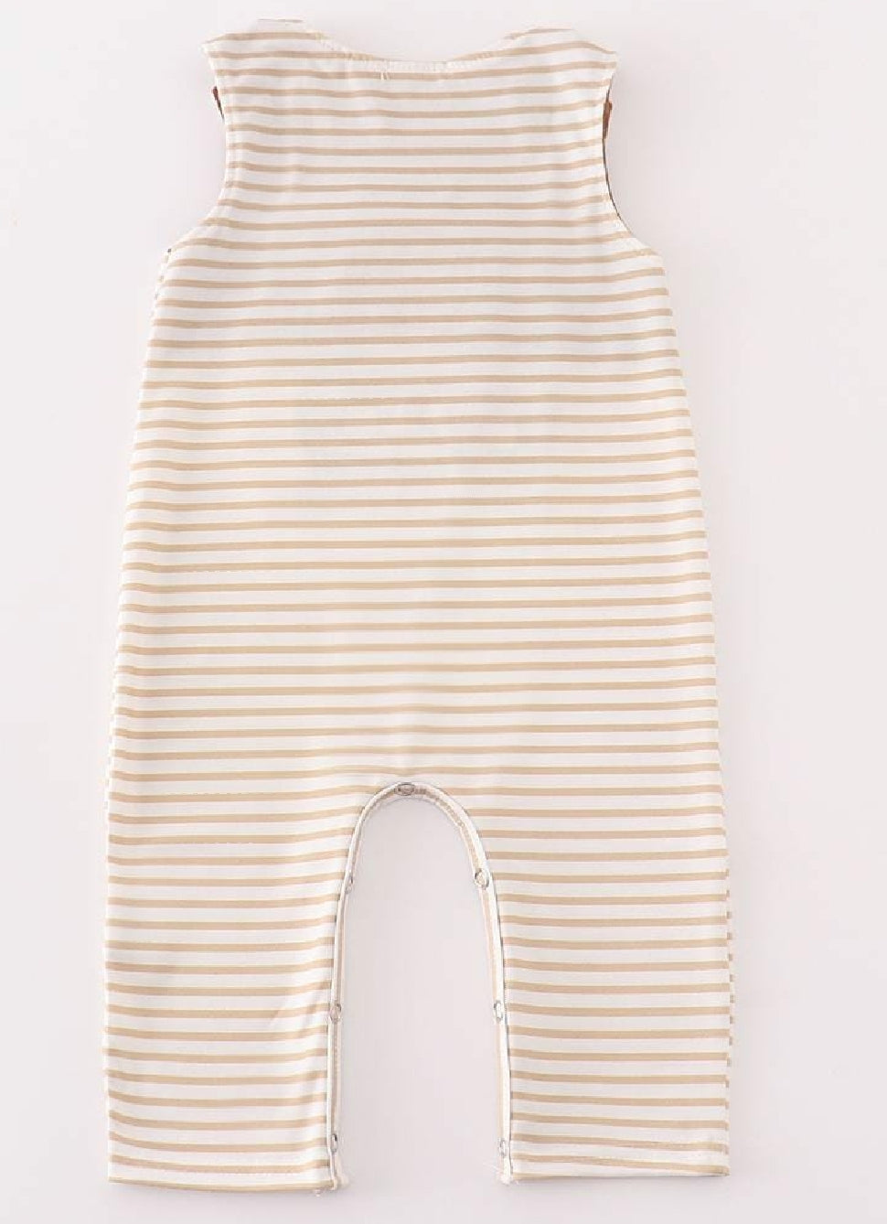 Boy's Boutique Brown And Cream Noah's Ark Applique Embroidered Embroidery Stripe Jon Jon Romper Outfit Matching Sibling