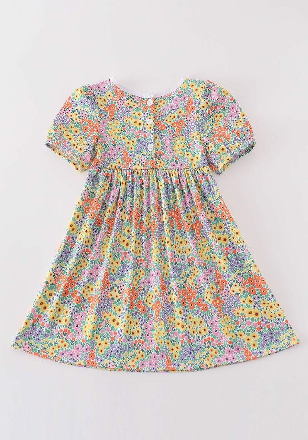 Girl's Boutique Easter Floral Bunny Egg Embroidered Embroidery Dress Matching Sibling