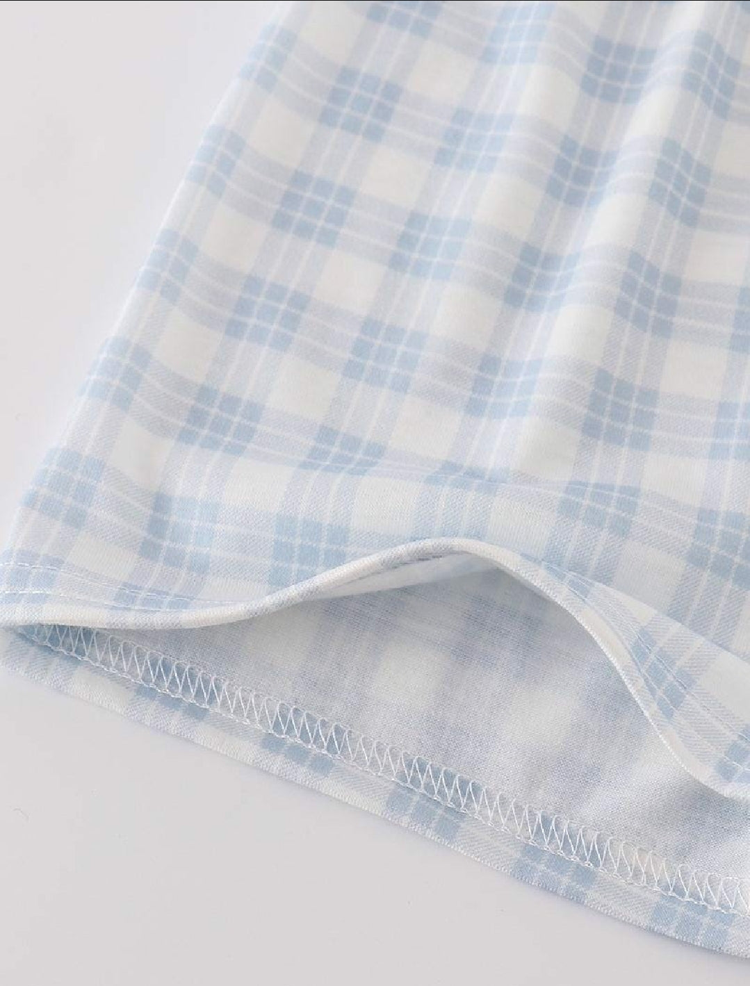Boy's Boutique Blue Easter Cross He Is Risen Applique Gingham 2 Piece Outfit Set Matching Sibling